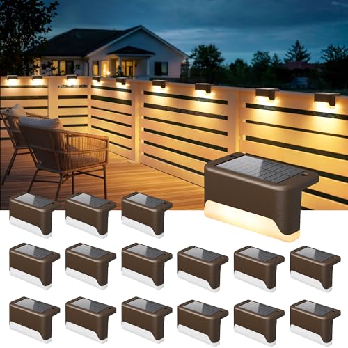 Solar Deck Lights Outdoor (16 Count)