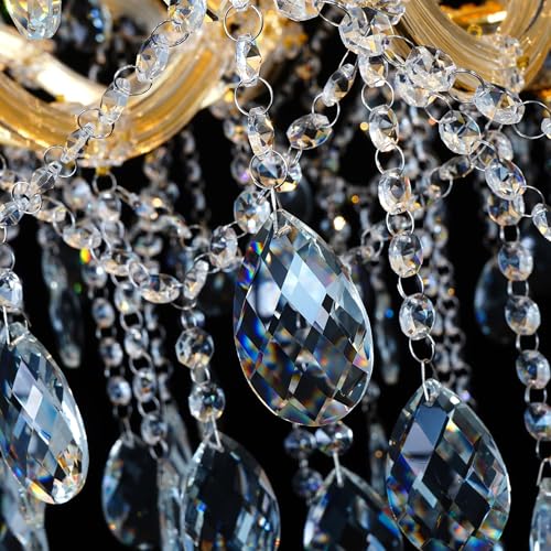 Maria Theresa Chandelier Light Fixture Modern Gold 8