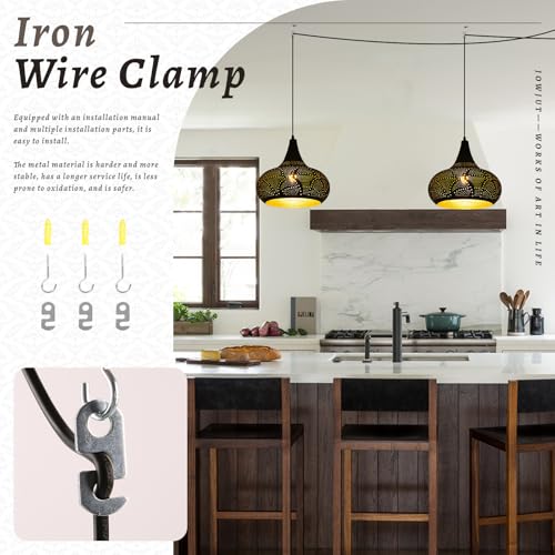 Corridor Black Pendant Lights Plug