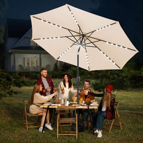 Solar Patio Umbrella with Centre Light