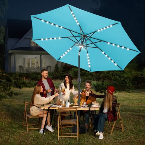 Solar Patio Umbrella with Centre Light