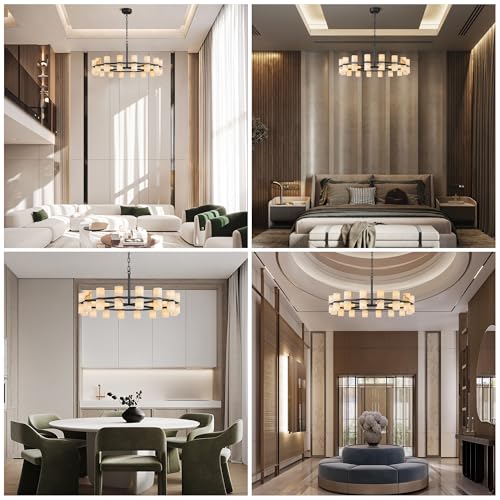 Alabaster Round Chandelier
