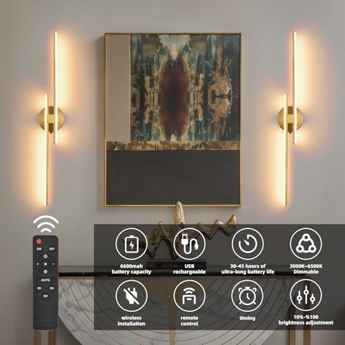 Battery Operated Wall Sconce Set of 2 (2 Count)