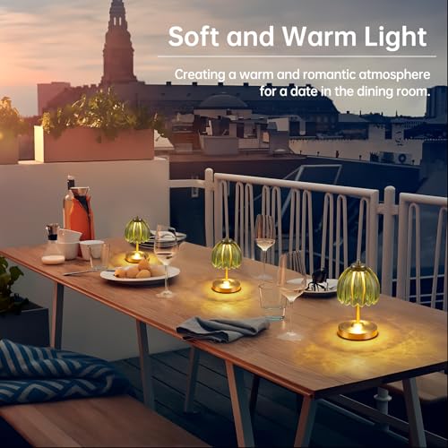 Set of 2 Tulip Table Lamp with 5200mAh Battery & Touch Control (2 Count)