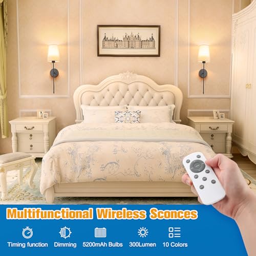 25.4 inch Battery Operated Wall Sconce Set of 2 (2 Count)
