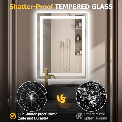 36.1"X28.1" LED Bathroom Mirror with Lights