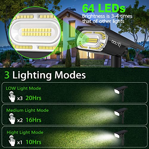 1000 Lumens Solar Spot Lights Outdoor Waterproof Landscape Spotlights (4 Count)