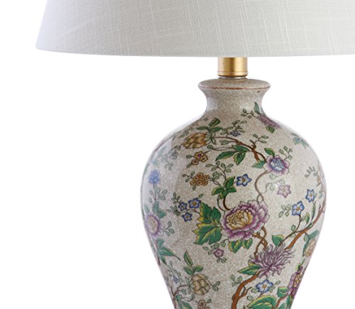 Grace 24" French Country Floral Urn Ceramic Lamp