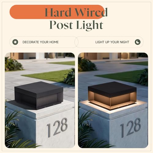 11.8'' Outdoor Post Lights Hard Wired
