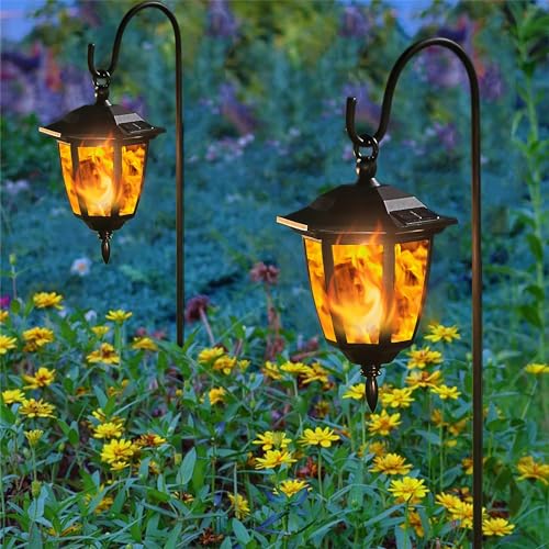 4 Pack Solar Flame Hanging Lights Outdoor (4 Count)