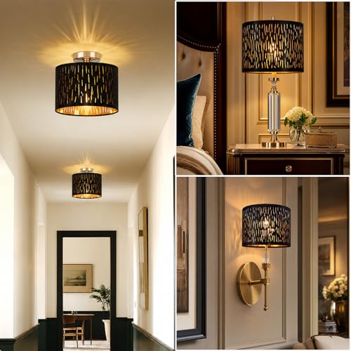 Black Lamp Shades For Table Lamps Set of 2 (2 Count)