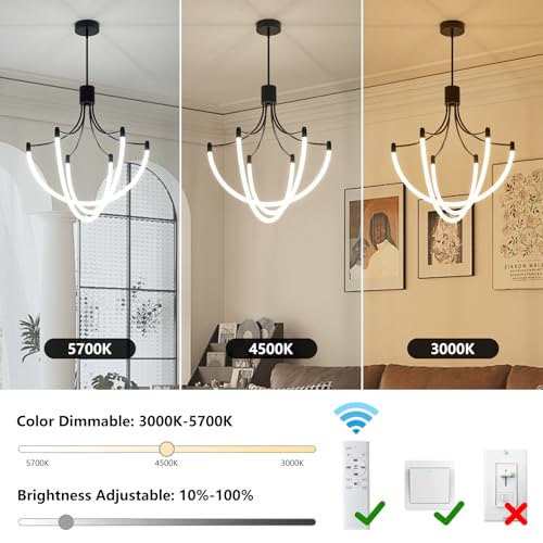 Modern Black Chandelier Light Fixtures