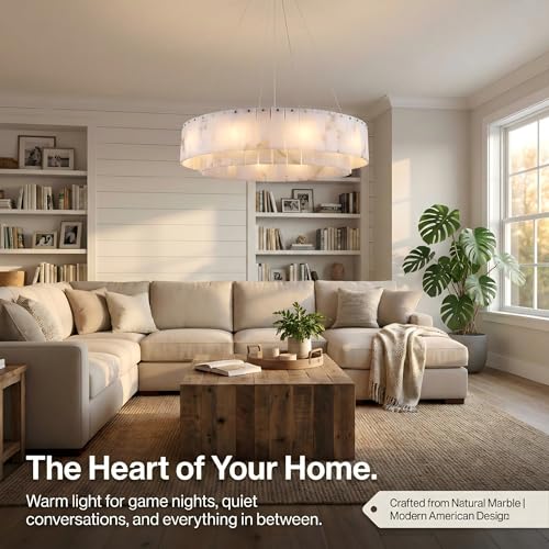 Alabaster Chandelier 31 Inch