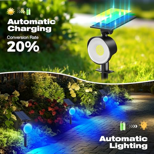 Solar Spot Lights Outdoor Waterproof (2 Count)