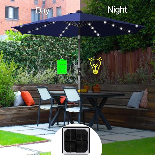 10FT Solar Patio Umbrella w