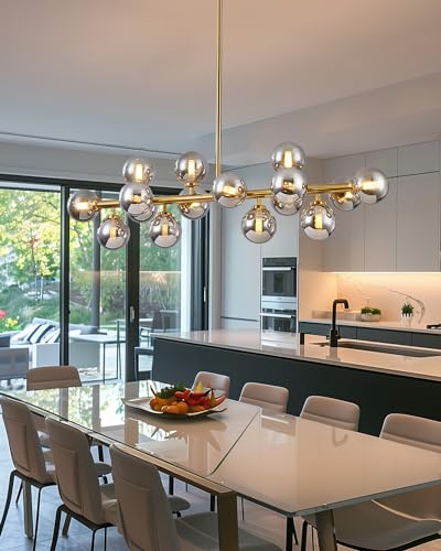 Glass Globe Sputnik Chandelier
