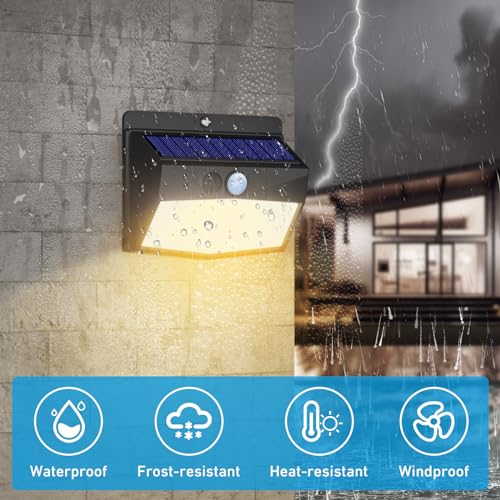 20 Pack Solar Motion Sensor Lights Outdoor Waterproof with 3 Modes (20 Count)