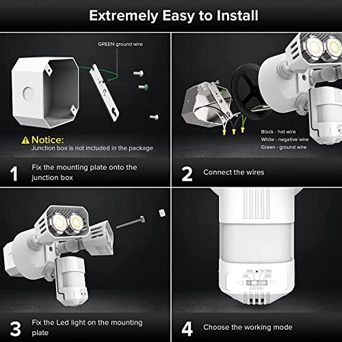 28W 3500LM Motion Sensor Outdoor Lights