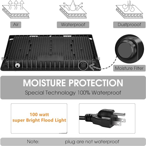 4 Pack 100W LED Flood Light (4 Count)