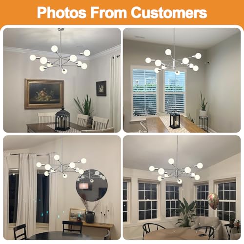 11" 52" Height Adjustable Sputnik Chandeliers Dining Room Light Fixture