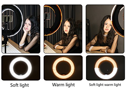 18 inch 65W LED Ring Light Mirror Make Up Beauty Light Studio Video Light Photography Lighting with Stand Bag for Portrait Selfie