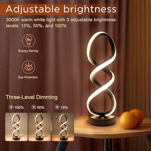Modern Spiral LED RGB Table Lamp