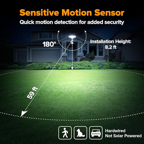 84W 9500LM LED Flood Lights Motion Sensor Outdoor Lights (4 Count)
