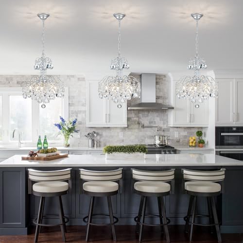 5 Light Crystal Chandelier Pendant Ceiling Light Modern Lighting Fixture for Bedroom Hallway Bar Kitchen Bathroom
