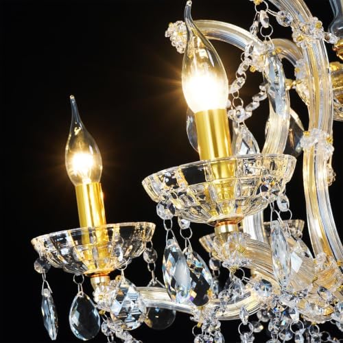 Maria Theresa Chandelier Light Fixture Modern Gold 8
