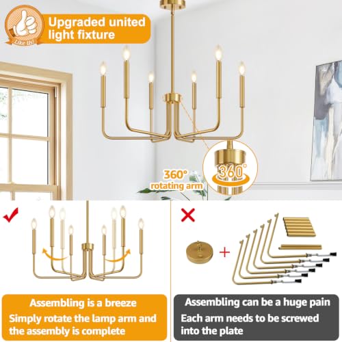 Brass Gold Chandelier