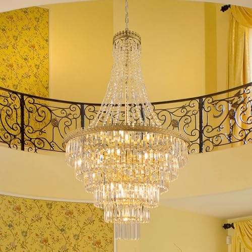French Empire Crystal Chandelier Gold Foyer Chandeliers