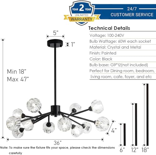 Sputnik Chandeliers for Living Room