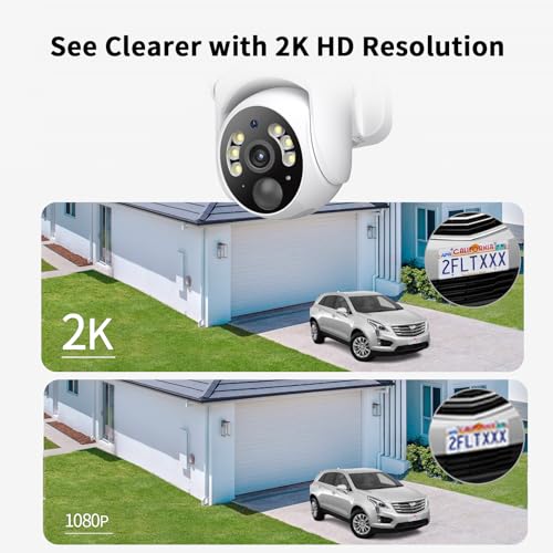 2K Solar Security Cameras Wireless Outdoor