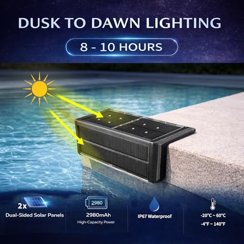 Solar Pool Lights (6 Count)