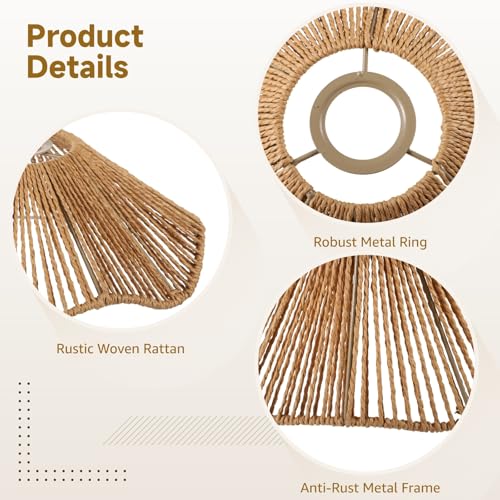 3PCS Rattan Lamp Shade (3 Count)