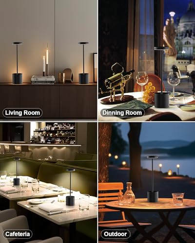 Black Cordless Table Lamp