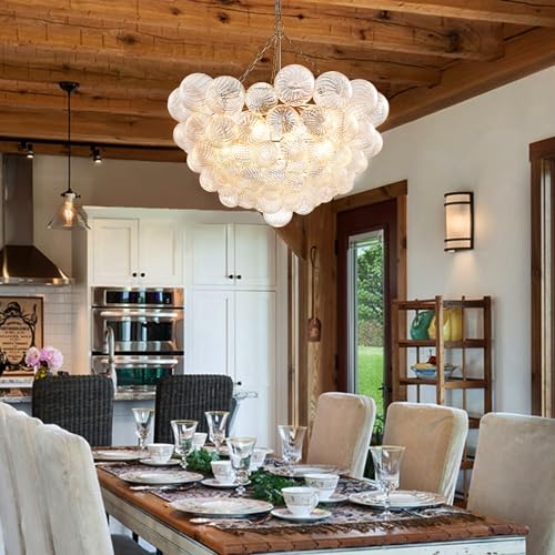 Nordic Bubble Ball Glass Chandelier 31"