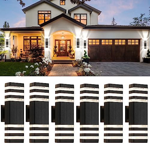 6 Pack Black Outdoor Light Fixtures (6 Count)
