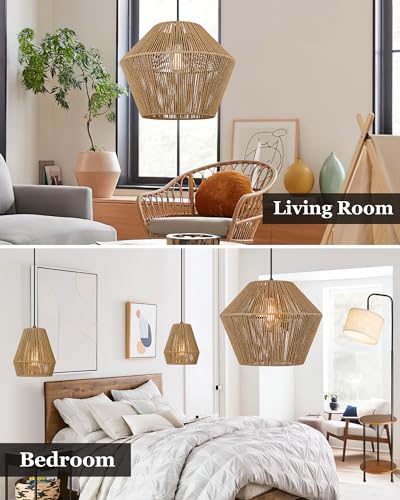 17” Woven Pendant Light