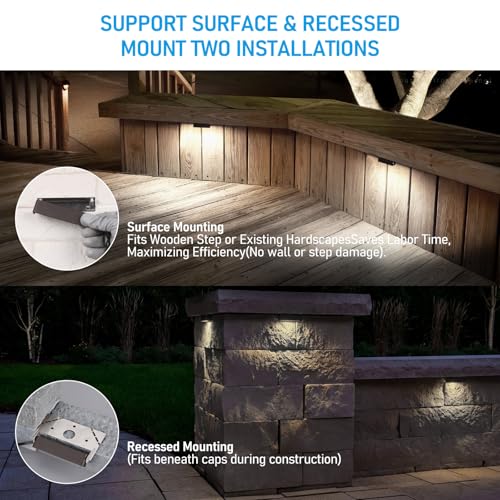8 Pack 4 Inch LED Hardscape Lighting (8 Count)