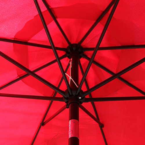 9' Solar LED Patio Umbrella