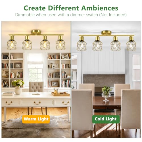 4 Lights Kitchen Light Fixtures Ceiling Mount