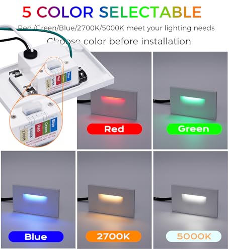 120V RGBCW LED Indoor Outdoor Step Light (3 Count)