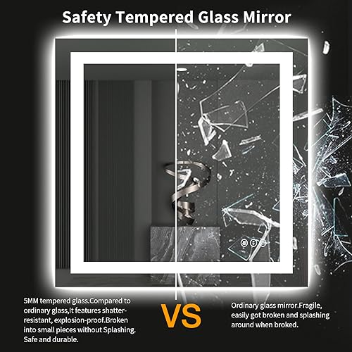 40"X38" LED Bathroom Mirror with Lights