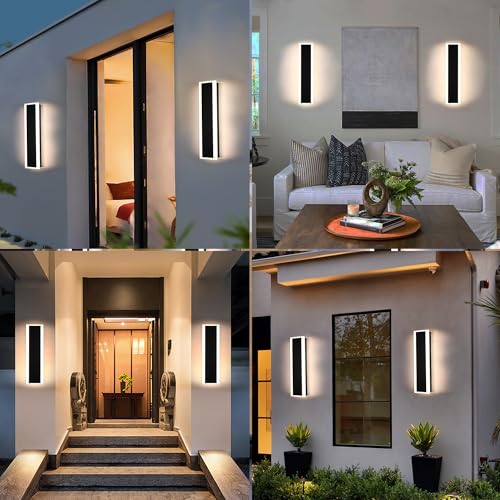 Long Outdoor Wall Lights Exterior 2 Pack 24in Dimmable (2 Count)