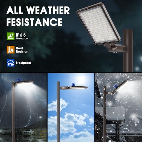 350W LED Parking Lot Light Dusk to Dawn Photocell Slip Fitter