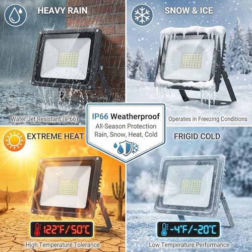 100W LED Flood Lights Outdoor (2 Count)