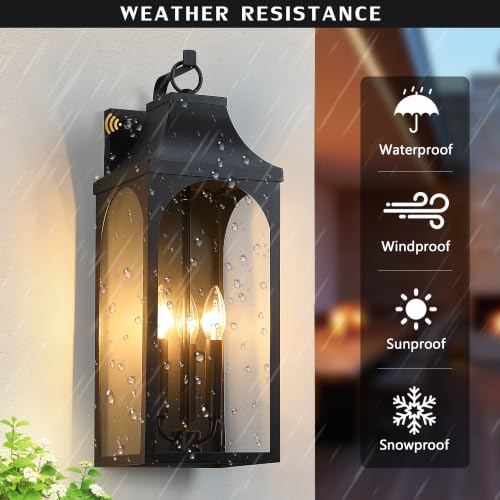 22.44 Inch Dusk to Dawn Outdoor Wall Light