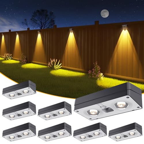 Solar Fence Lights 8 Pack (8 Count)