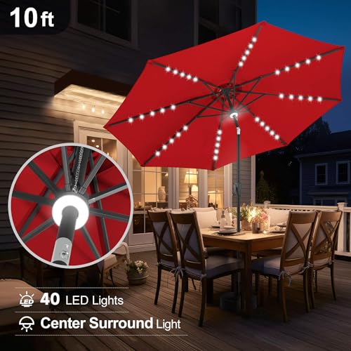 Solar Patio Umbrella with Centre Light